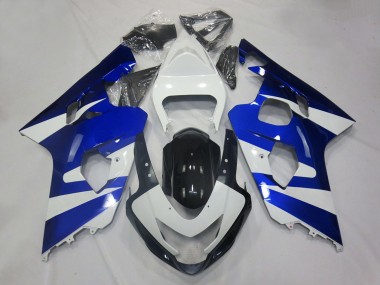 Beste Suzuki GSXR 600 / GSXR 750 Motorrad Verkleidung 2004-2005 - Weiss Blau Schwarz OEM Stil