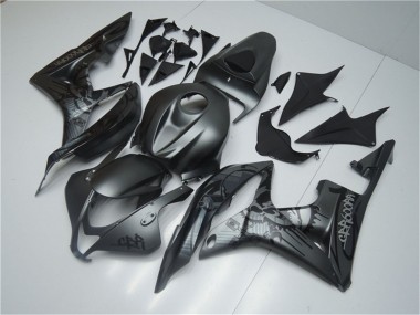 Beste Honda CBR600RR Motorrad Verkleidung 2007-2008 - Matt Schwarz Graffiti