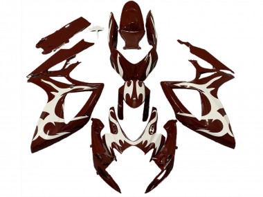 Beste Suzuki GSXR 600 / GSXR 750 Motorrad Verkleidung 2006-2007 - Kastanienbraun Rot Weiss