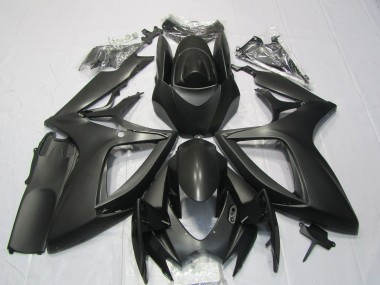 Beste Suzuki GSXR 600 / GSXR 750 Motorrad Verkleidung 2006-2007 - Matt Schwarz