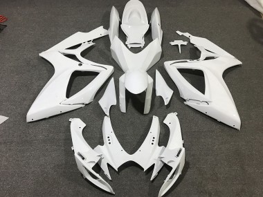 Beste Suzuki GSXR 600 / GSXR 750 Motorrad Verkleidung 2006-2007 - Weiss