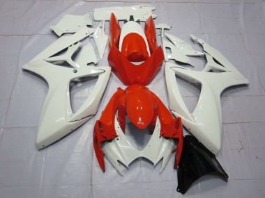 Beste Suzuki GSXR 600 / GSXR 750 Motorrad Verkleidung 2006-2007 - Weiss Rot