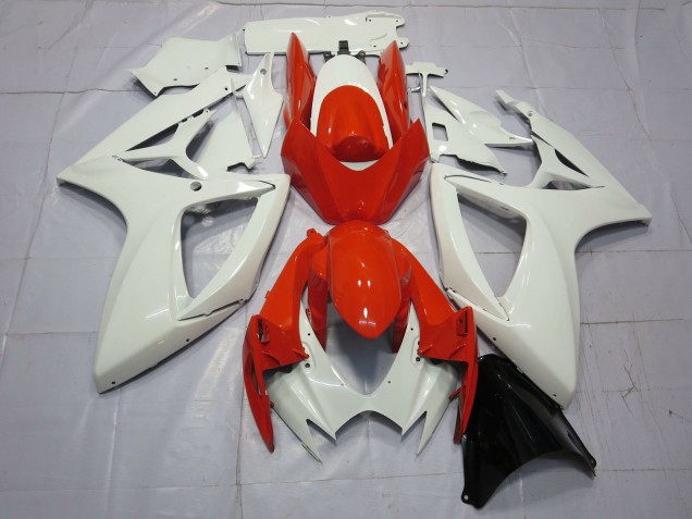 Beste Suzuki GSXR 600 / GSXR 750 Motorrad Verkleidung 2006-2007 - Weiss Rot
