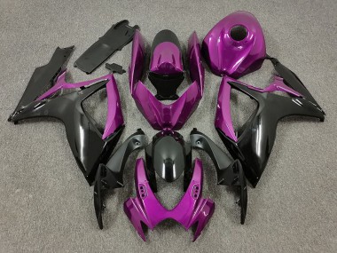 Beste Suzuki GSXR 600 / GSXR 750 Motorrad Verkleidung 2006-2007 - Lila Schwarz