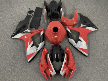 Beste Suzuki GSXR 600 / GSXR 750 Motorrad Verkleidung 2006-2007 - Rot Silber Schwarz