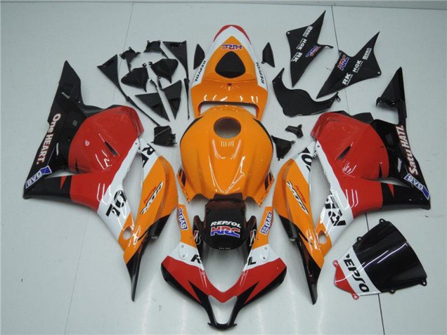 Beste Honda CBR600RR Komplette Abs Verkleidung Kit 2009-2012 - Orange Weiss Rot Glanzendes Schwarz Repsol