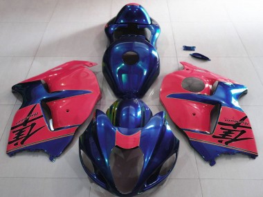 Beste Suzuki GSXR 1300 Motorrad Verkleidung 1996-2007 - Glanzendes Blau und Rot