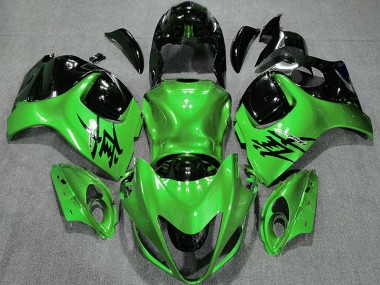 Beste Suzuki GSXR 1300 Motorrad Verkleidung 2008-2020 - Glanzendes Grun und Schwarz