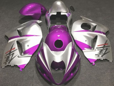 Beste Suzuki GSXR 1300 Motorrad Verkleidung 1996-2007 - Glanzendes Rosa und Silber