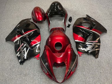 Beste Suzuki GSXR 1300 Motorrad Verkleidung 1996-2007 - Kastanienbraun Rot Schwarz Stil