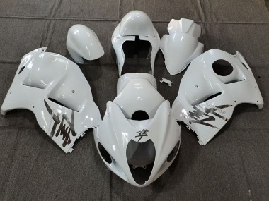 Beste Suzuki GSXR 1300 Motorrad Verkleidung 1996-2007 - Weiss OEM Stil mit Silber Aufkleber