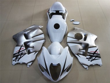 Beste Suzuki GSXR 1300 Motorrad Verkleidung 1996-2007 - Weiss Silber