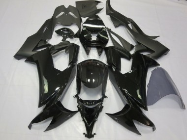 Beste Kawasaki ZX10R Motorrad Verkleidung 2008-2010 - Glanzendes Schwarz Matt Schwarz