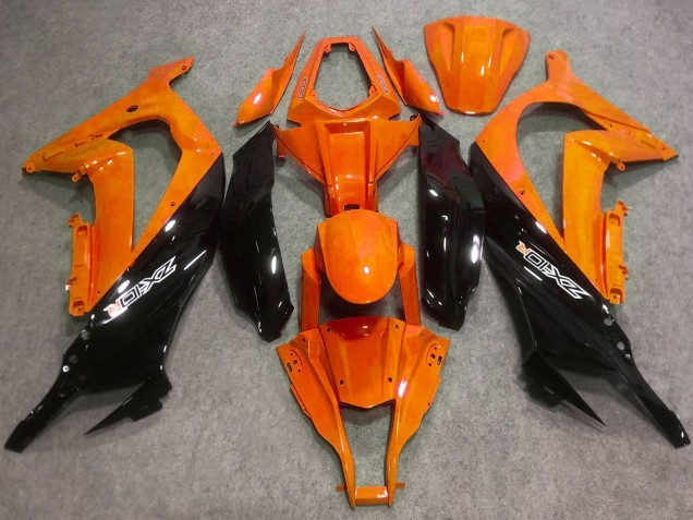 Beste Kawasaki ZX10R Motorrad Verkleidung 2016-2020 - Orange Glanzendes Schwarz