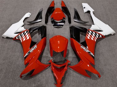 Beste Kawasaki ZX10R Motorrad Verkleidung 2008-2010 - Weiss Rot Schwarz