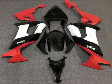 Beste Kawasaki ZX10R Motorrad Verkleidung 2008-2010 - Glanzendes Rot Schwarz und Weiss