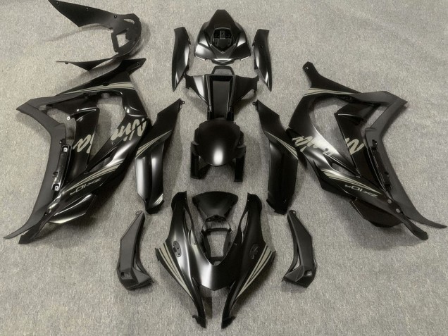 Beste Kawasaki ZX10R Motorrad Verkleidung 2016-2020 - Matt Schwarz Grau Ninja