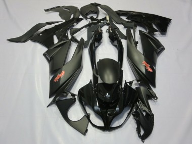 Beste Kawasaki ZX6R Motorrad Verkleidung 2009-2012 - Matt Schwarz Glanzendes Schwarz Rot Ninja