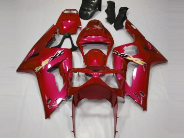 Beste Kawasaki ZX6R Motorrad Verkleidung 2003-2004 - Rot