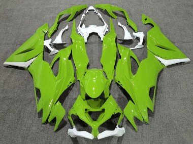 Beste Kawasaki ZX6R Motorrad Verkleidung 2019-2022 - Weiss Grun
