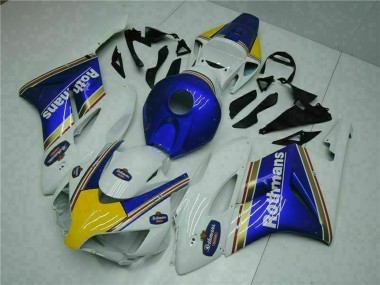 Beste Honda CBR1000RR Motorrad Verkleidung 2004-2005 - Weiss Blau Gelb Rothmans