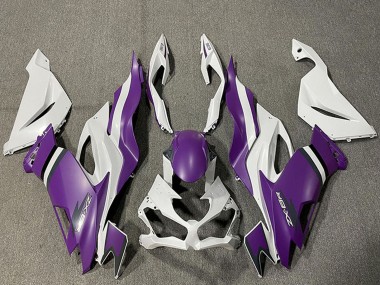Beste Kawasaki ZX6R Motorrad Verkleidung 2019-2022 - Weiss Lila