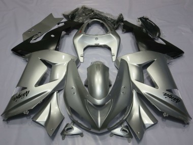Beste Kawasaki ZX6R Motorrad Verkleidung 2003-2004 - Silber