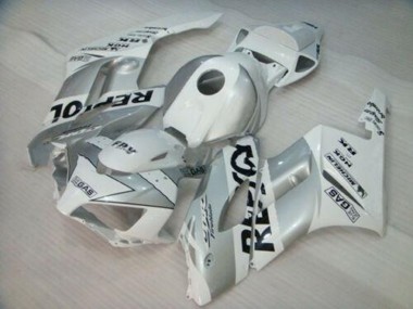 Beste Honda CBR1000RR Motorrad Verkleidung 2004-2005 - Weiss Silber Schwarz Repsol