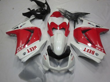 Beste Kawasaki Ninja 250 Motorrad Verkleidung 2008-2012 - Weiss Rot Beet