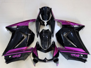 Beste Kawasaki Ninja 250 Motorrad Verkleidung 2008-2012 - Glanzendes Schwarz Lila