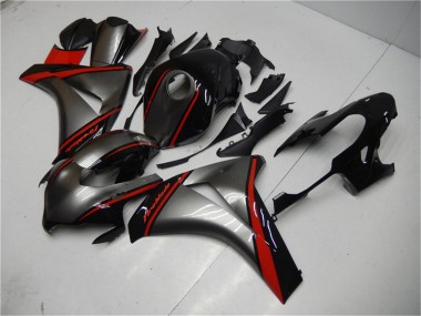 Beste Honda CBR1000RR Motorrad Verkleidung 2008-2011 - Grau Rot Glanzendes Schwarz