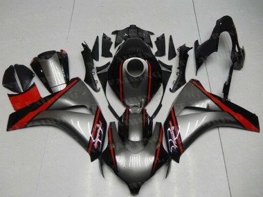 Beste Honda CBR1000RR Motorrad Verkleidung 2008-2011 - Grau Rot Glanzendes Schwarz