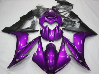 Beste Yamaha R1 Motorrad Verkleidung 2004-2006 - Lila Matt Schwarz