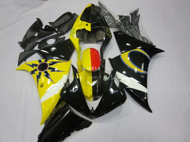 Beste Yamaha R1 Motorrad Verkleidung 2012-2014 - Gelb Schwarz Rot