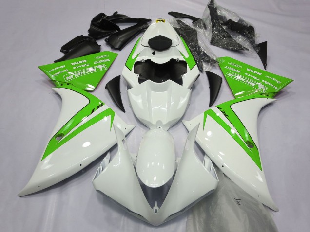 Beste Yamaha R1 Motorrad Verkleidung 2012-2014 - Weiss Grun