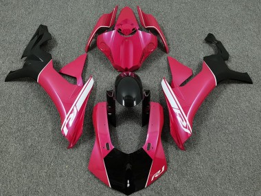 Beste Yamaha R1 Motorrad Verkleidung 2015-2019 - Rosa Weiss Glanzendes Schwarz