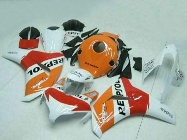 Beste Honda CBR1000RR Motorrad Verkleidung 2008-2011 - Orange Weiss Rot Schwarz Repsol