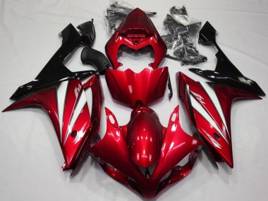 Beste Yamaha R1 Motorrad Verkleidung 2007-2008 - Rot Weiss Schwarz