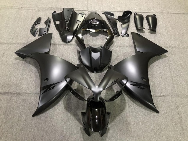 Beste Yamaha R1 Motorrad Verkleidung 2012-2014 - Glanzendes Schwarz Matt Schwarz
