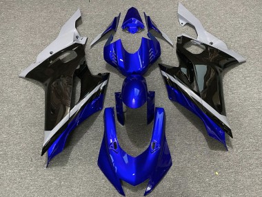 Beste Yamaha R6 Motorrad Verkleidung 2017-2023 - Grau Blau Glanzendes Schwarz