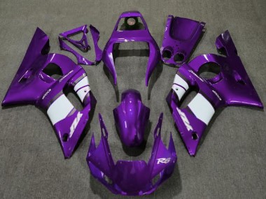 Beste Yamaha R6 Motorrad Verkleidung 1998-2002 - Dunkel Lila Weiss