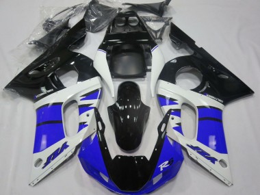 Beste Yamaha R6 Motorrad Verkleidung 1998-2002 - Weiss Blau Glanzendes Schwarz