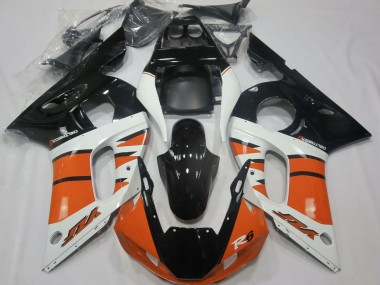 Beste Yamaha R6 Motorrad Verkleidung 1998-2002 - Weiss Orange Glanzendes Schwarz