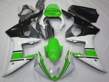 Beste Yamaha R6 Motorrad Verkleidung 2003-2004 - Weiss Grun Matt Schwarz