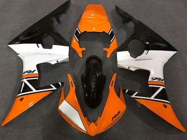 Beste Yamaha R6 Motorrad Verkleidung 2003-2004 - Orange Weiss Glanzendes Schwarz