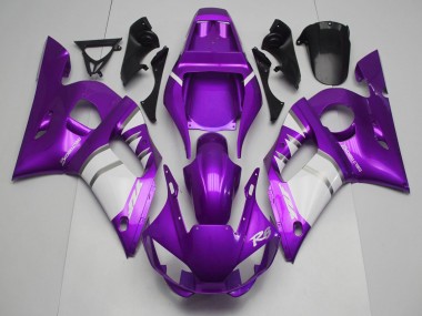 Beste Yamaha R6 Motorrad Verkleidung 1998-2002 - Lila Weiss