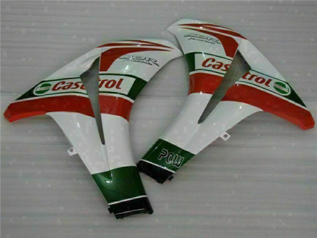 Beste Honda CBR1000RR Motorrad Verkleidung 2008-2011 - Weiss Rot Grun Castrol