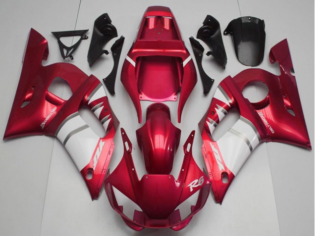 Beste Yamaha R6 Motorrad Verkleidung 1998-2002 - Rot Weiss
