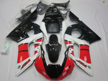 Beste Yamaha R6 Motorrad Verkleidung 1998-2002 - Weiss Rot Glanzendes Schwarz