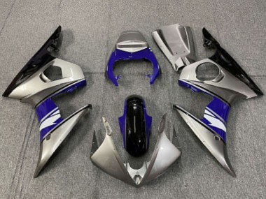Beste Yamaha R6 Motorrad Verkleidung 2003-2004 - Silber Blau Glanzendes Schwarz